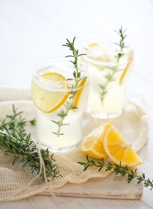 cocktail citron rosmarin sommerdrik læskedrik tørstslukker limonade sommer inspiration moodboard indretning overblik hjælp