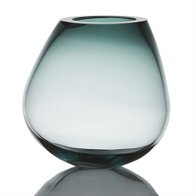 vase cognac piece of denmark mundpust glas dæmpede farver røgfarvet petroleum dansk design 5