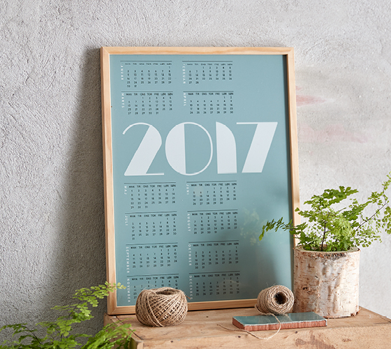Lav din egen kalender i et flot design.