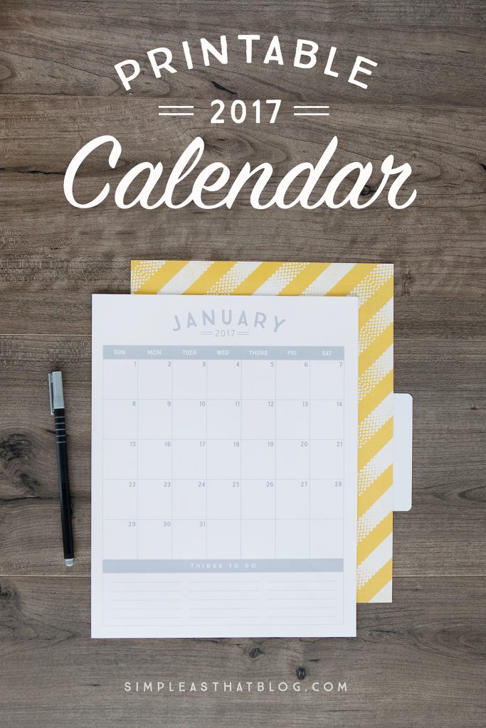 gratis print selv kalender 2017 2