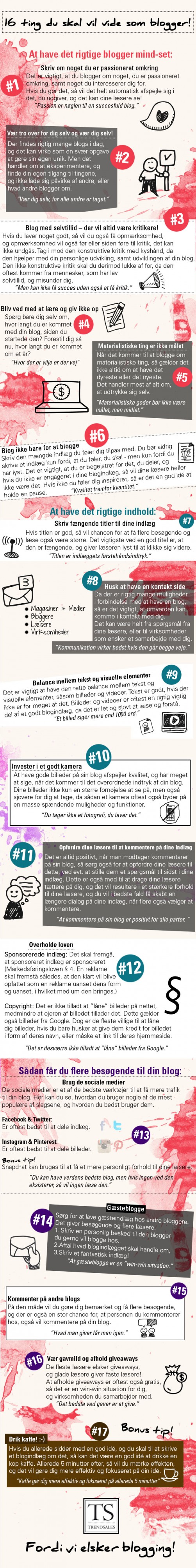 16 blogger tips infografik