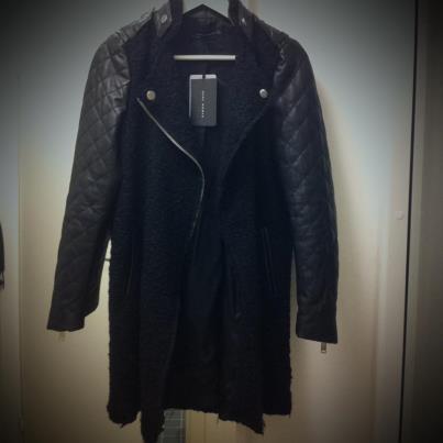 Zara vinterjakke med læderærmer 1399, | Fashion, Clothes