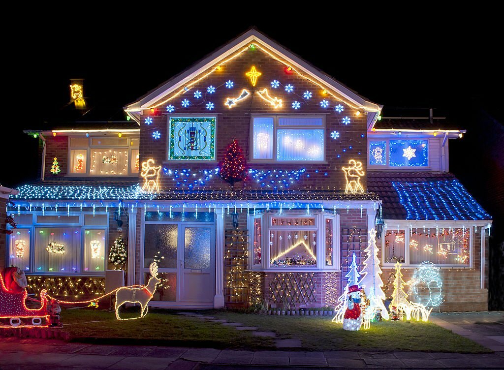 Christmas Lights on the outside of a house