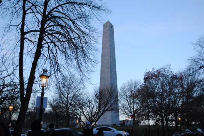 Bunker Hill - et mindesmærke for slaget ved Bunker Hill i 1977 under den amerikanske uafhængighedskrig. 