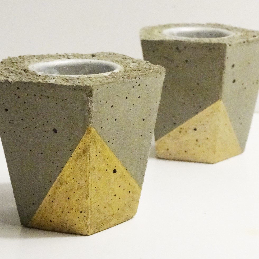 Lysestager støbt i beton | Beton | kreativitet