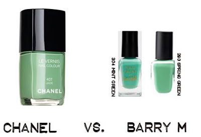 Nail polish: Chanel vs. Barry M