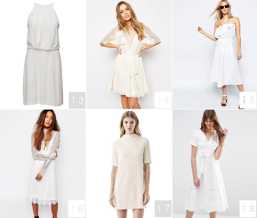18 hvide (studenter) kjoler