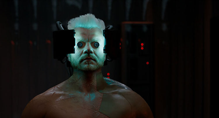 Pilou Asbaek plays Batou in Ghost in the Shell from Paramount Pictures and DreamWorks Pictures.