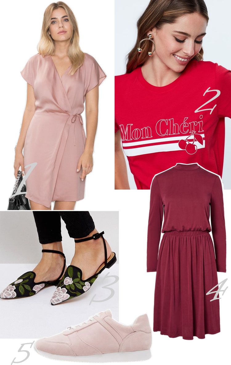 august-shopping-cravings-gina-tricot-mon-cherrie-t-shirt-other-stories-vero-moda-bordeaux-kjole-vagabond-lyseroede-sneakers-ruskind
