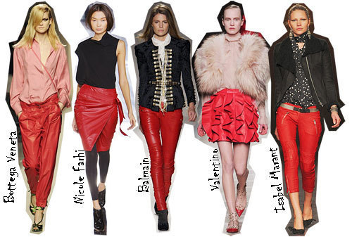 Red leather aw10 | CATWALK | Mode Med Mere