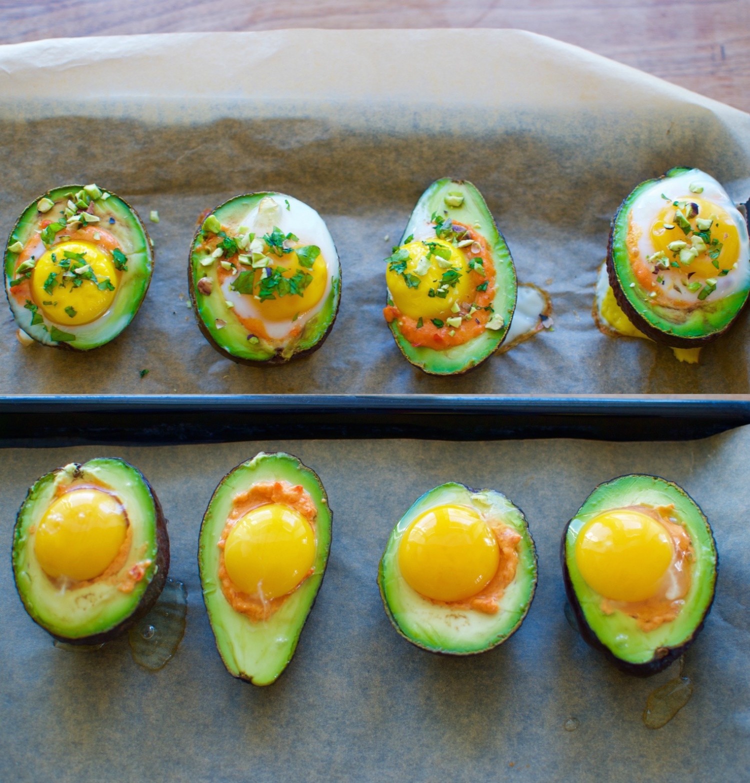 Dreamy stuffed and baked avocados