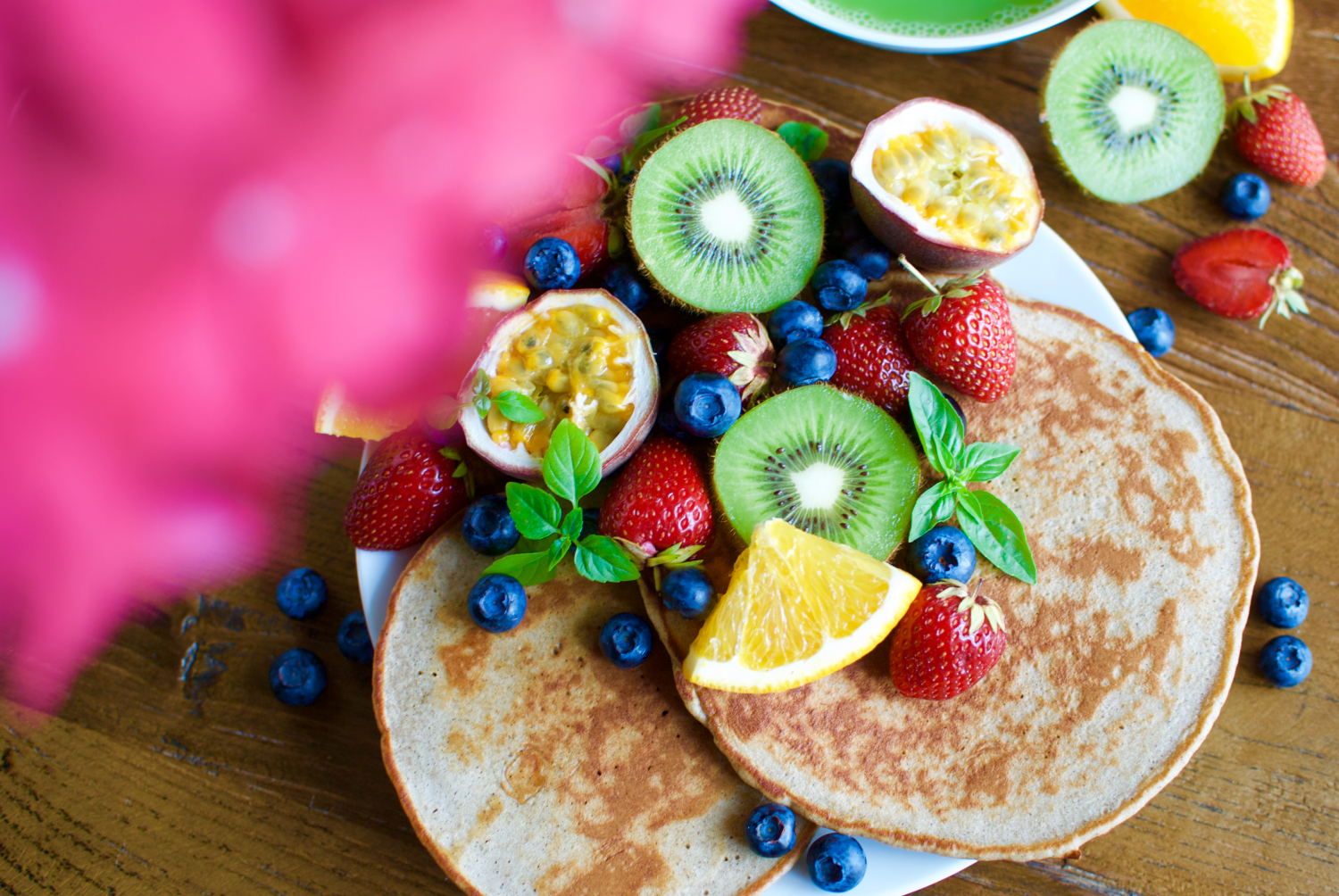 Healthified buckwheat pancakes (banana-free)