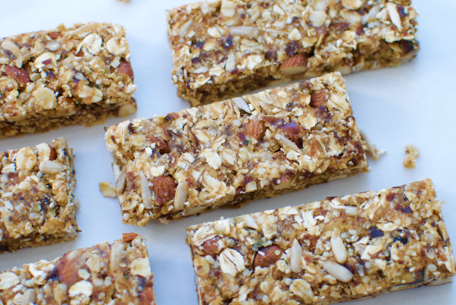 No-bake granola bars with dates and peanut butter