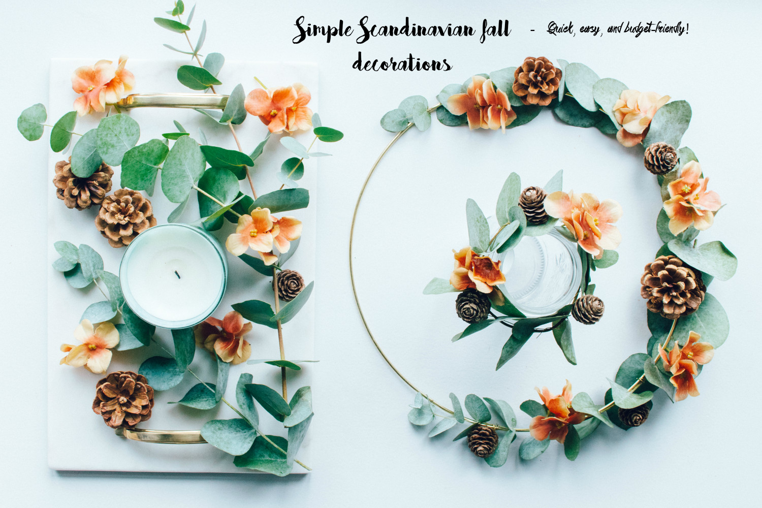DIY // Simple Scandinavian fall decorations - Quick, easy and budget-friendly