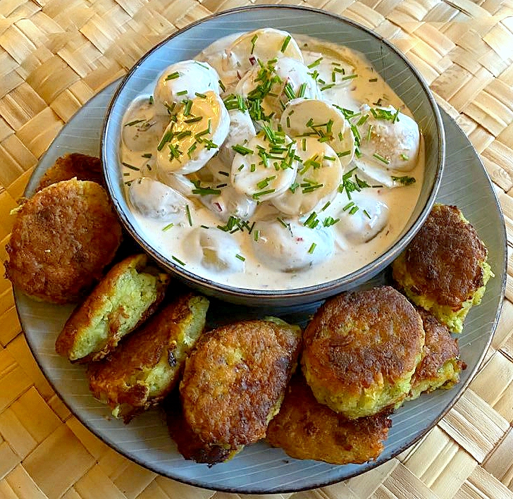 Fiskefrikadeller kartoffelsalat à la sauce tartare Dip, dressing, og sovs | Persilles blog