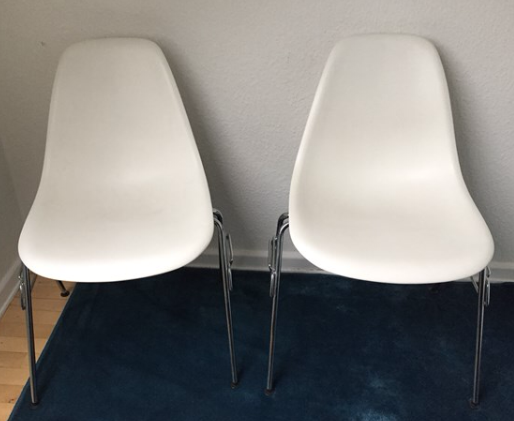 2 hvide Eames DSS stole | Diverse indkøb | Pema blog