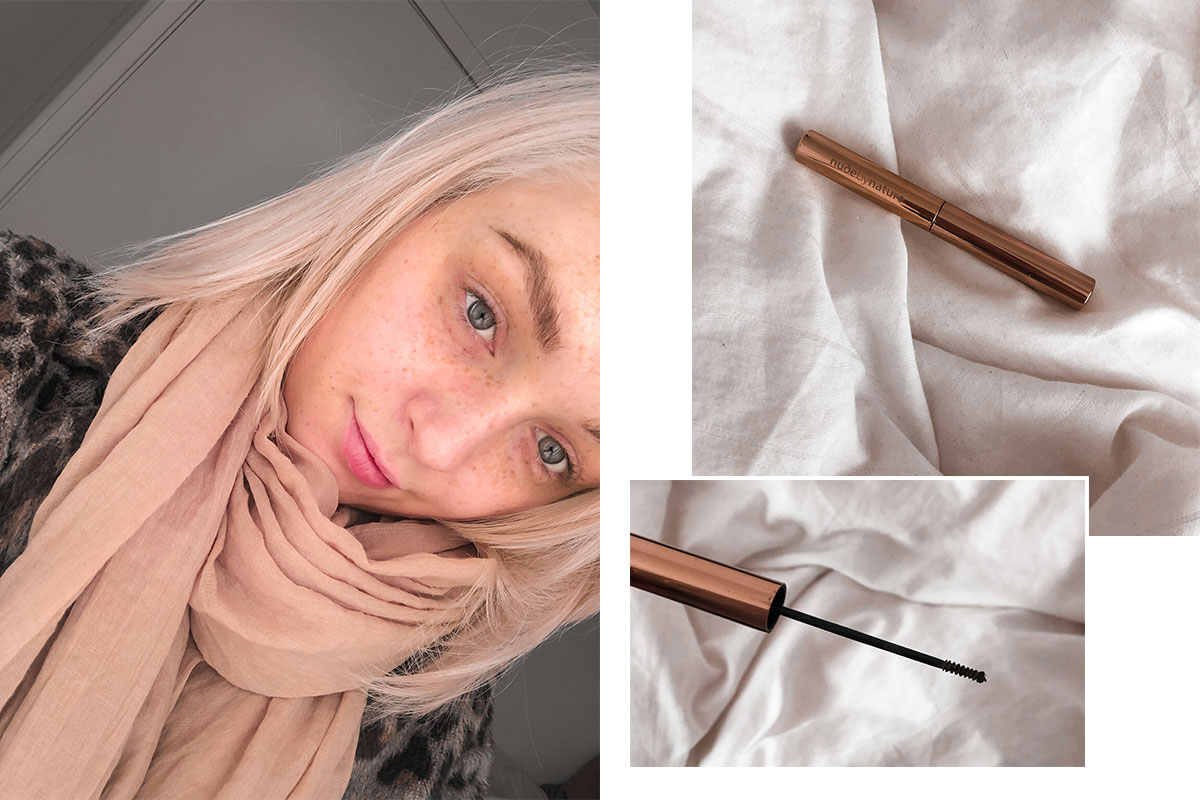 Camilla Nørgaard med Precision Brow Mascara fra Nude by Nature i farven "02 Brown"