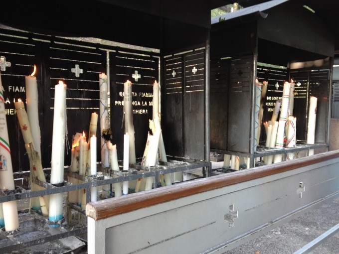 Lourdes, South France. Candles for wishes and prayers.