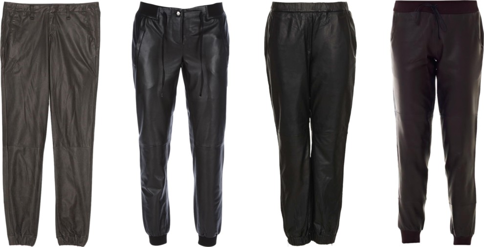 leather joggers