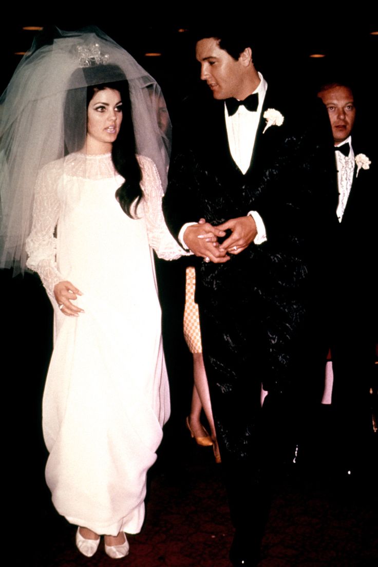 Robe de mariée de célébrités Priscilla Presley