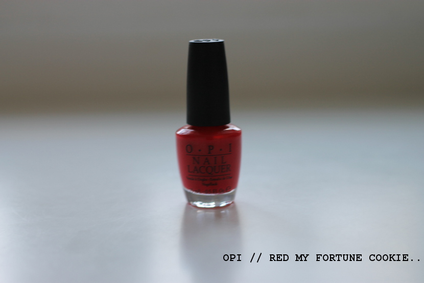 OPI RED MY FORTUNE COOKIE..