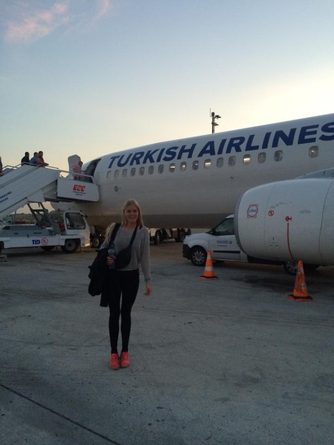 Flyvet som vi floej med fra Istanbul til Dar es Salaam - luksus fly i forhold til vores fly fra Kastrup til Istanbul