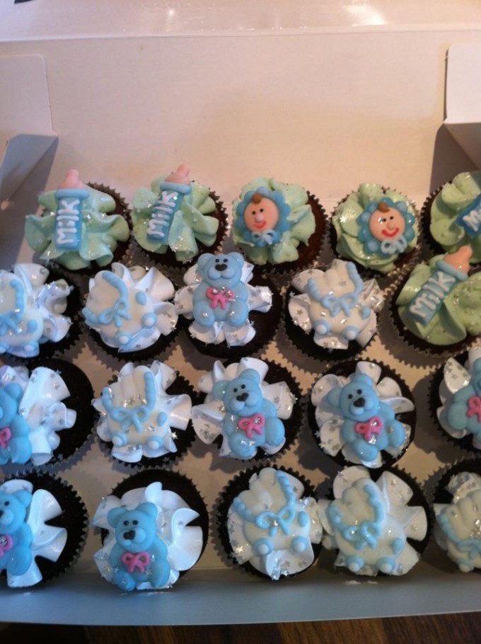 Cup cakes fra min baby shower
