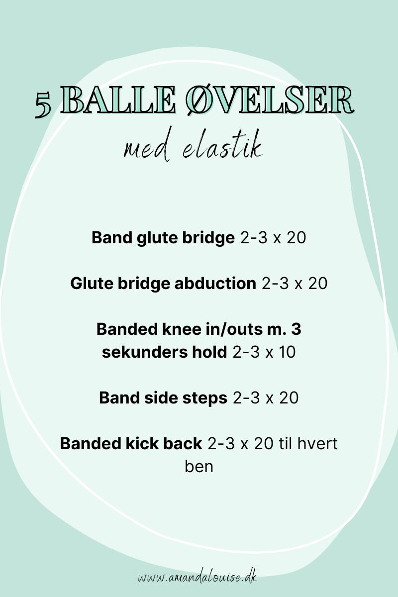 5 balle øvelser med elastik (effektiv balle træning!) | HJEMMETRÆNING |  Amanda Louise