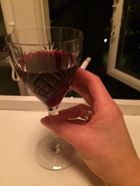 Rødvin og cig