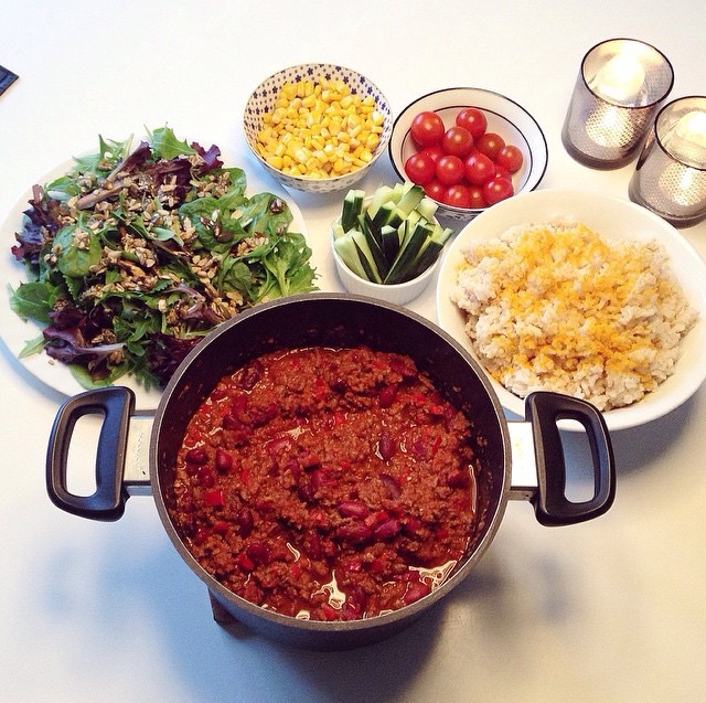 Chili Con Carne” & “Salat m. sød & saltet knas” (glutenfri, laktosefri sukkerfri) | Middagsretter Fab Food by Pernille