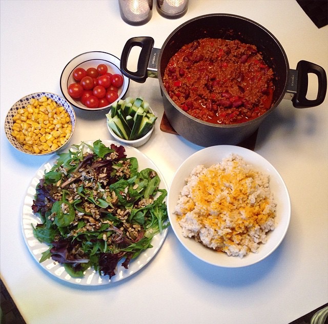 Vær sød at lade være opnåelige Duftende Chili Con Carne” & “Salat m. sød & saltet knas” (glutenfri, laktosefri &  sukkerfri) | Middagsretter | Fab Food by Pernille