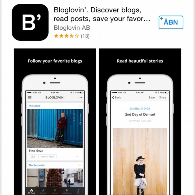 bloglovin app