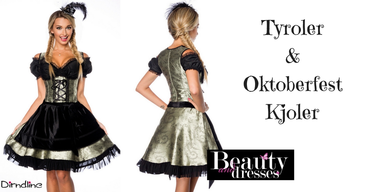 Virkelig smuk Tyrolerkjole og Oktoberfest kjole i feminin design