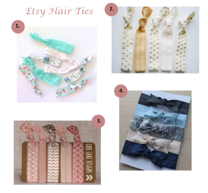 Etsy hairties collage