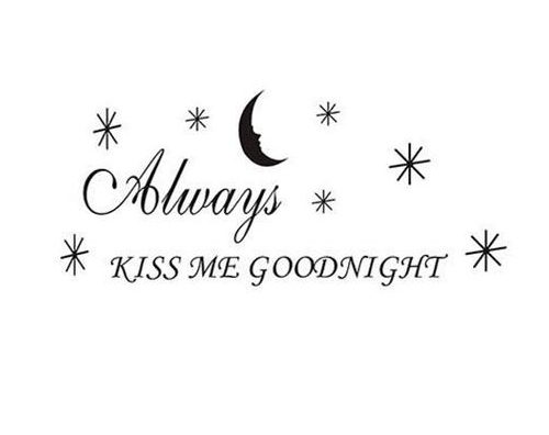 Always kiss me goodnight wallsticker2 (500x396)
